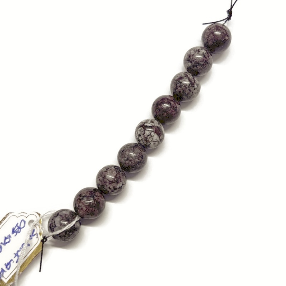 As Low As $2 10mm Snowflake Obsidian Round Beads (9)